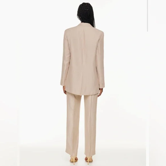 Agency Linen Blazer Kasha Taupe Size XXS - Picture 3 of 6